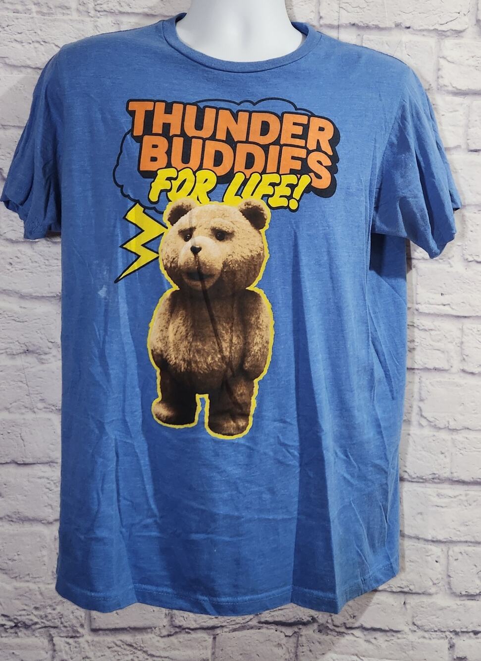Ripple Junction Blue Thunder Buddies For Life! Graphic Shirt Medium Lightweight